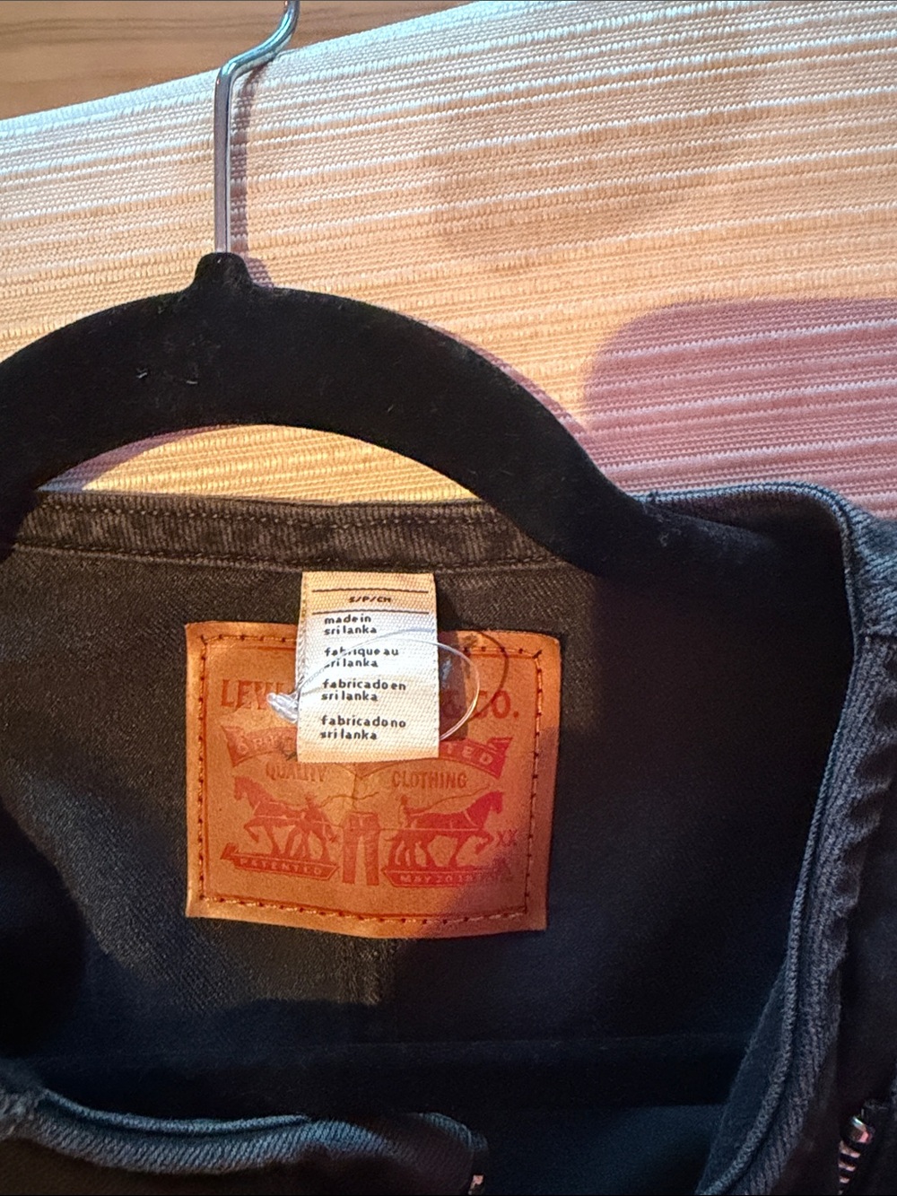 Levi’s Drk Gray/Black Denim Moto Jacket - Picture 3 of 3